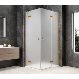 POLYSAN GLOBE GOLD MATT obdélníkový sprchový kout 1100x800, rohový vstup, matné sklo GB5180MG obraz