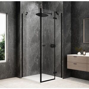 POLYSAN GLOBE BLACK čtvercový sprchový kout 800x800, čiré sklo, pravé GB1080-3215RB obraz