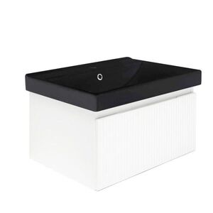 Koupelnová skříňka s umyvadlem SAT Evolution 58x30x45 cm bílá mat SATEVO60WMU1MB SATEVO60WMU1MB obraz