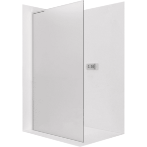 CERANO Sprchová zástěna Walk-in Onyx L-levá vzpěra 8 mm chrom, mléčné sklo 90x200 CER-8050BD862 obraz