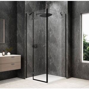 POLYSAN GLOBE GUN METAL čtvercový sprchový kout 800x800, čiré sklo, levé GB1080-3215LGM obraz