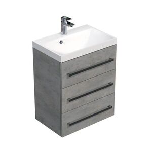 Koupelnová skříňka s umyvadlem SAT Cube Way 60x76, 5x40 cm beton CUBE2603BE CUBE2603BE obraz