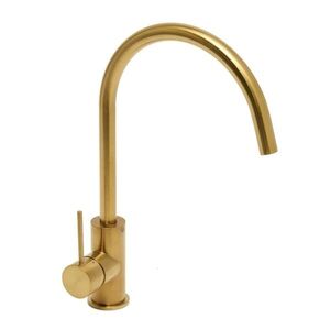 Dřezová baterie SAT Aurum s otočným ramínkem broušená zlatá SATBAUR280BG SATBAUR280BG obraz