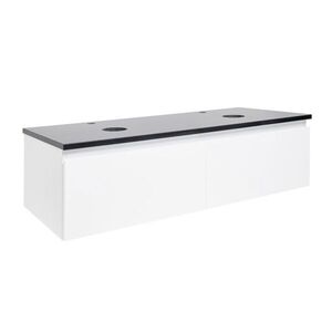 Koupelnová skříňka s kamennou krycí deskou SAT B-WAY 119x30x45 cm bílá lesk BWAY120WTK BWAY120WTK obraz