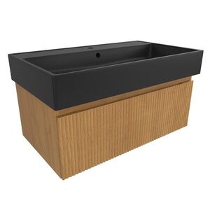 Koupelnová skříňka s umyvadlem SAT Evolution 78x30x44, 5 cm dub medový mat SATEVO80DMU2B SATEVO80DMU2B obraz