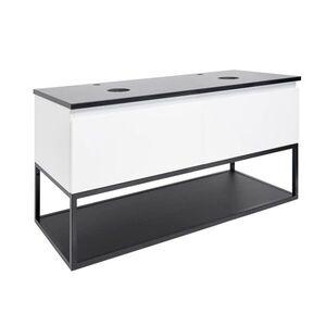 Koupelnová skříňka s krycí deskou SAT B-Way 119x30x45 cm bílá lesk BWAY120WTKF BWAY120WTKF obraz