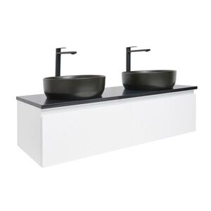 Koupelnová skříňka s krycí deskou SAT B-WAY 119x30x45 cm bílá lesk BWAY120WTKUB BWAY120WTKUB obraz
