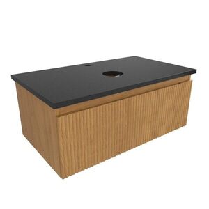 Koupelnová skříňka s krycí deskou SAT Evolution 78x30x44, 5 cm dub medový mat SATEVO80DMZ SATEVO80DMZ obraz