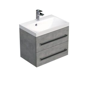 Koupelnová skříňka s umyvadlem SAT Cube Way 60x53x40 cm beton CUBE260ZBE CUBE260ZBE obraz