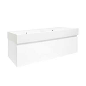 Koupelnová skříňka s umyvadlem SAT B-WAY 119x30x45 cm bílá lesk BWAY120WU2 BWAY120WU2 obraz