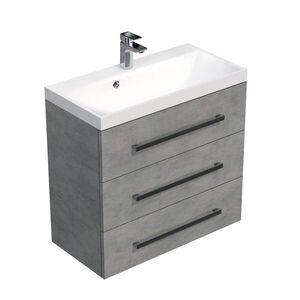 Koupelnová skříňka s umyvadlem SAT Cube Way 80x76, 5x40 cm beton CUBE2803BE CUBE2803BE obraz