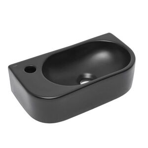 Umývátko SAT Infinitio 40x21, 5 cm černá mat bez přepadu SATINF4021LBKM SATINF4021LBKM obraz
