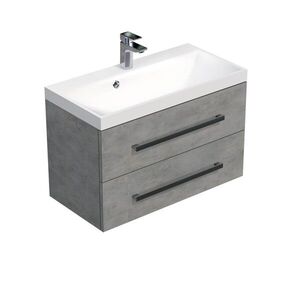 Koupelnová skříňka s umyvadlem SAT Cube Way 80x53x40 cm beton CUBE280ZBE CUBE280ZBE obraz