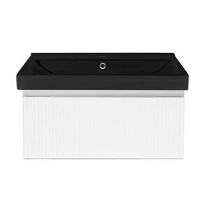 Koupelnová skříňka s umyvadlem SAT Evolution 78x30x45 cm bílá mat SATEVO80WMU1MB SATEVO80WMU1MB obraz