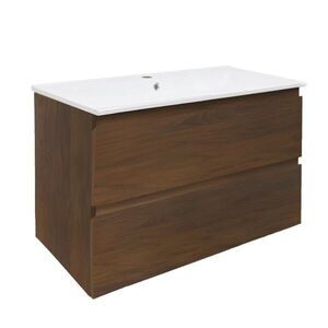 Koupelnová skříňka s umyvadlem SAT B-Way 99x50x45 cm ořech mat BWAY2100NUTU4BI BWAY2100NUTU4BI obraz