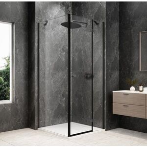 POLYSAN GLOBE GUN METAL čtvercový sprchový kout 1000x1000, čiré sklo, pravé GB1010-3415RGM obraz