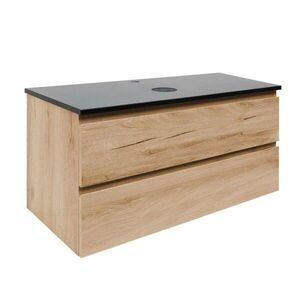 Koupelnová skříňka s krycí deskou z kamene SAT B-Way 99x50x45 cm dub mat BWAY2100OAKTK BWAY2100OAKTK obraz