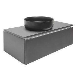 Koupelnová skříňka s krycí deskou SAT Feel 100x30x46 cm antracit mat SATFEEL100ANTD SATFEEL100ANTD obraz