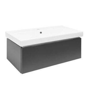 Koupelnová skříňka s umyvadlem SAT Feel 100x30x46 cm antracit mat SATFEEL100ANTU1 SATFEEL100ANTU1 obraz