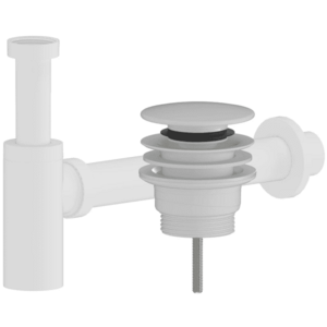 CERANO Sifon umyvadlový plast DN40/300 mm s výpustí click-clack univerzální plast bílá matná CER-978876 obraz