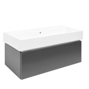 Koupelnová skříňka s umyvadlem SAT Feel 100x30x46 cm antracit mat SATFEEL100ANTU2 SATFEEL100ANTU2 obraz