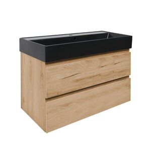 Koupelnová skříňka 2 zásuvková s umyvadlem SAT B-Way 99x50x45 cm dub mat BWAY2100OAKU2BB BWAY2100OAKU2BB obraz