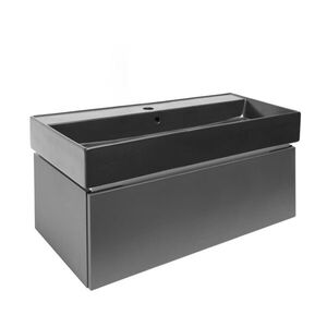 Koupelnová skříňka s umyvadlem SAT Feel 100x30x46 cm antracit mat SATFEEL100ANTU3 SATFEEL100ANTU3 obraz