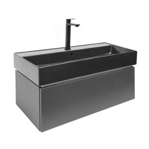Koupelnová skříňka s umyvadlem SAT Feel 100x30x46 cm antracit SATFEEL100ANTU3B SATFEEL100ANTU3B obraz