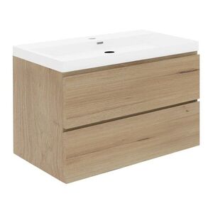 Koupelnová skříňka s umyvadlem SAT B-Way 99x50x45 cm dub mat BWAY2100OAKU4 BWAY2100OAKU4 obraz
