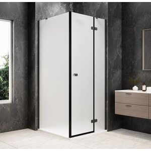 POLYSAN GLOBE GUN METAL čtvercový sprchový kout 800x800, matné sklo, pravé GB1080-3215MRGM obraz