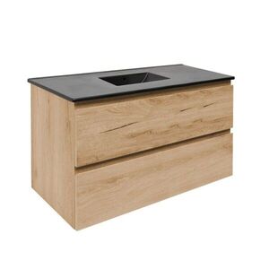 Koupelnová skříňka 2 zásuvková s umyvadlem SAT B-Way 99x50x45 cm dub mat BWAY2100OAKU4B BWAY2100OAKU4B obraz