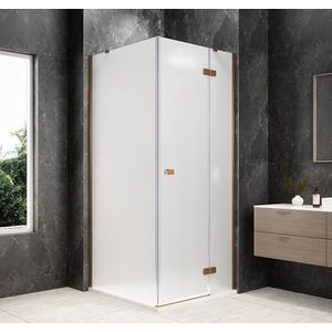 POLYSAN GLOBE COPPER MATT čtvercový sprchový kout 800x800, matné sklo, pravé GB1080-3215MRPG obraz