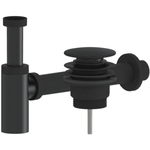 CERANO Sifon umyvadlový DN40/300mm s výpustí click-clack univerzální plast černá matná CER-978885 obraz