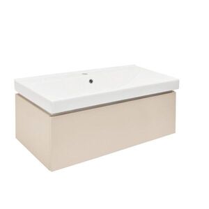Koupelnová skříňka s umyvadlem SAT Feel 100x30x46 cm pískově béžová mat SATFEEL100BEU1 SATFEEL100BEU1 obraz