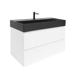 Koupelnová skříňka s umyvadlem SAT B-Way 99x50x45 cm bílá lesk BWAY2100WU2B2B BWAY2100WU2B2B obraz