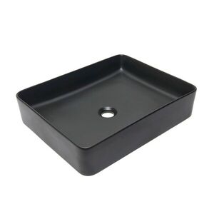 Umyvadlo na desku SAT Infinitio 50x40 cm černá mat bez přepadu SATINF5040BKM SATINF5040BKM obraz