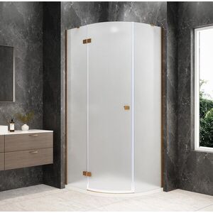POLYSAN GLOBE COPPER MATT čtvrtkruhový sprchový kout 1000x900, matné sklo, levé GB2190MLPG obraz