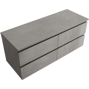 CERANO Koupelnová skříňka Carole betonově šedá + deska pod umyvadlo Navira Slim 18 mm 120x49, 8x46 CER-8050BD82983 obraz