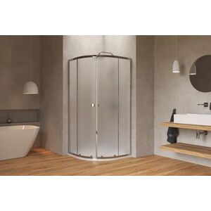 Sprchový kout čtvrtkruh 90x90 cm SAT Project SATBKMUS90CRCH SATBKMUS90CRCH obraz