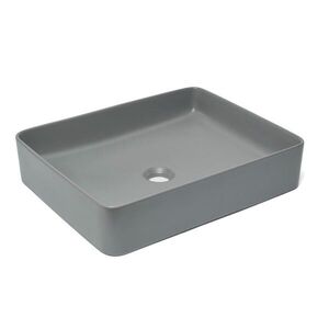 Umyvadlo na desku SAT Infinitio 50x40 cm šedá mat bez přepadu SATINF5040LGRM SATINF5040LGRM obraz