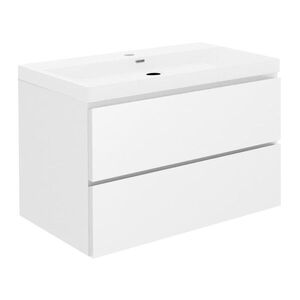 Koupelnová skříňka s umyvadlem SAT B-Way 99x50x45 cm bílá lesk BWAY2100WU4 BWAY2100WU4 obraz