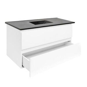 Koupelnová skříňka s umyvadlem SAT B-Way 99x50x45 cm bílá lesk BWAY2100WU4B BWAY2100WU4B obraz