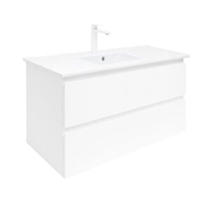 Koupelnová skříňka s umyvadlem SAT B-Way 99x50x45 cm bílá lesk BWAY2100WU4B2 BWAY2100WU4B2 obraz