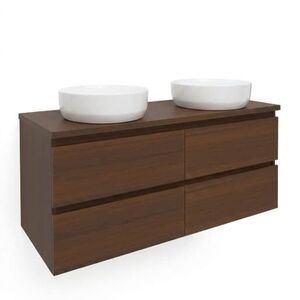 Koupelnová skříňka s krycí deskou SAT B-Way 119x50x45 cm ořech mat BWAY2120NUTDESK BWAY2120NUTDESK obraz