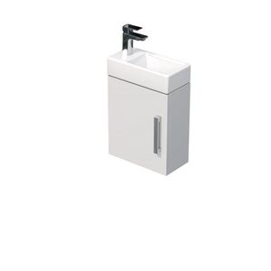 Koupelnová skříňka s umyvadlem SAT Cube Way 40x47, 5x20 cm bílá lesk CUBE320401DBL CUBE320401DBL obraz