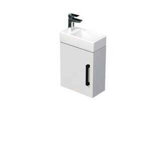 Koupelnová skříňka s umyvadlem SAT Cube Way 40x47, 5x20 cm bílá lesk CUBE320401DCBL CUBE320401DCBL obraz