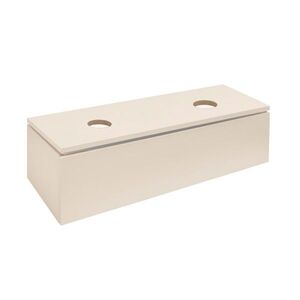 Koupelnová skříňka s krycí deskou SAT Feel 120x30x46 cm pískově béžová mat SATFEEL120BED SATFEEL120BED obraz
