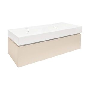 Koupelnová skříňka s umyvadlem SAT Feel 120x30x46 cm pískově béžová mat SATFEEL120BEU2 SATFEEL120BEU2 obraz