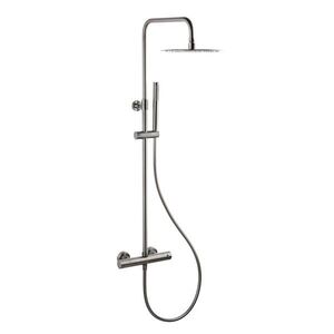 Sprchový systém SAT Aurum s termostatickou baterií broušený gun metal SATSSTKAURBGM SATSSTKAURBGM obraz