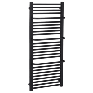 CERANO Koupelnový radiátor Antonio integrované držáky na ručníky boční připojení 857 W černá matná 1460x550 mm LIV-WD-32-56 obraz